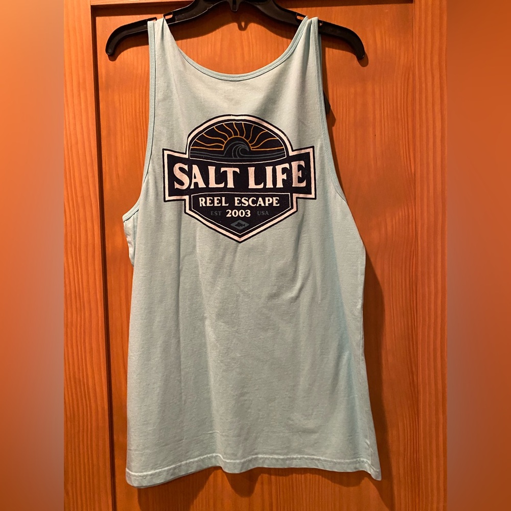 Salt Life Men’s Aqua Reel Escape Tank Top NWT